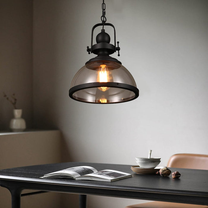 Antique Glass Iron Retro Industrial Chandeliers Hanging Ceiling Lights