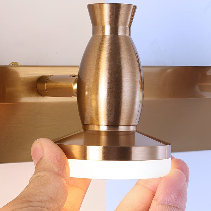 3/4 Lights 180° Adjustable Electroplated Metal LED Vanity Light