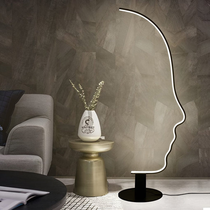 Simple Aluminum Face Multi Color RGB Shaped Floor Lamp Dimming LED Standing Lamp