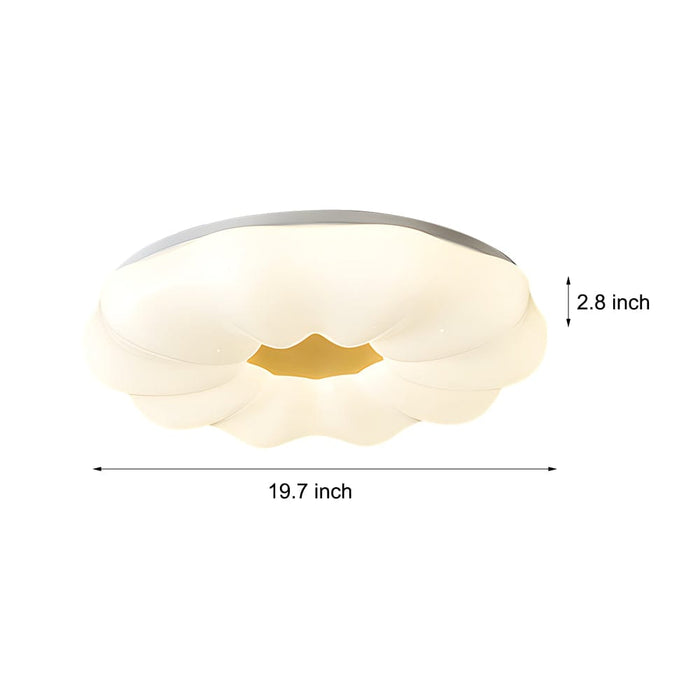 Creative Clouds Flowers Iron Acrylic 3 Step Dimming Modern Ceiling Lamp