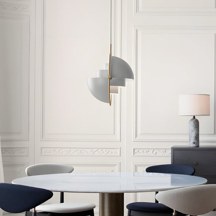 Rotating Shade Electroplated Iron Simple Nordic Chandelier Pendant Lamp