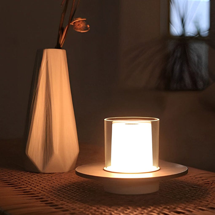 Modern Candle Cordless Table Lamp USB Touch/Gesture Dimming LED Night Light