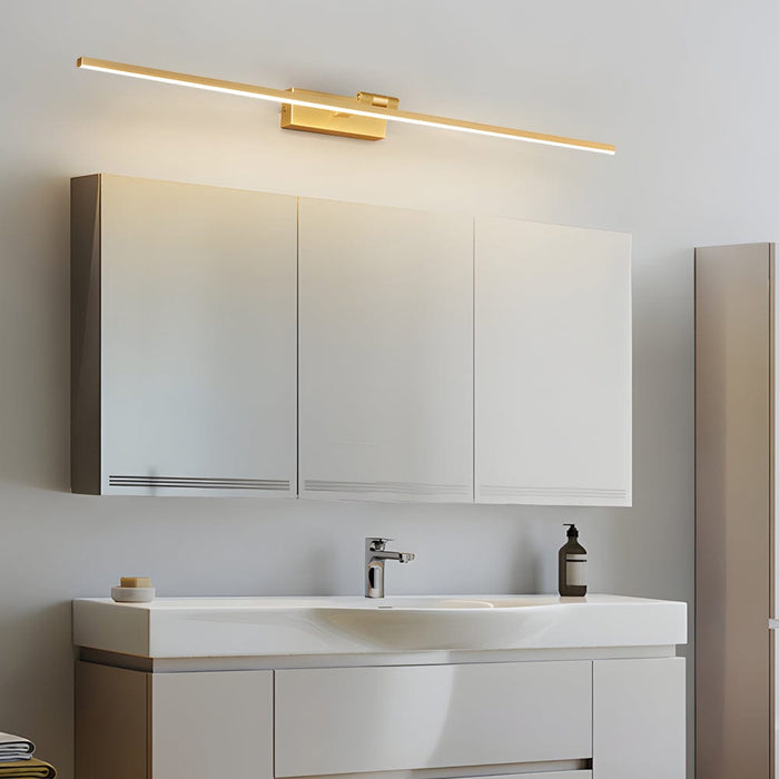 Modern Copper Linear LED Vanity Light Fixture with Adjustable Direction