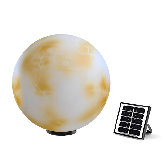 Waterproof LED Round Ball Moon Modern Solar Post Caps Lights with Remote