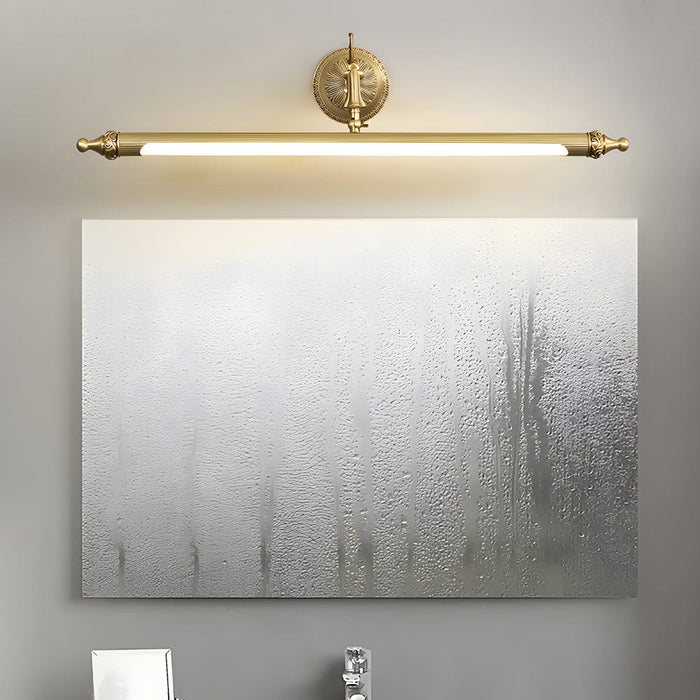 Antique Copper Linear 180° Adjustable Dimmable LED Vanity Light for Bathroom