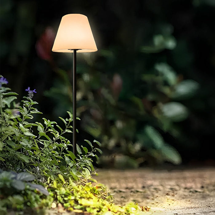Iron 60'' Intelligent LED RGB 16 Colors Floor Lamp with Remote Outdoor Waterproof Cone Standing Light
