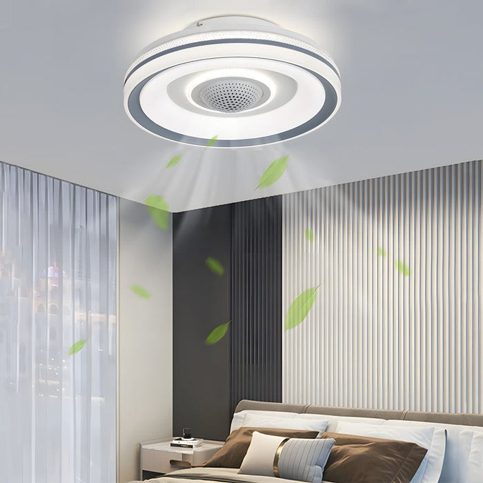 19.69-in Indoor Bladeless Smart Ceiling Fan with Remote and LED Light