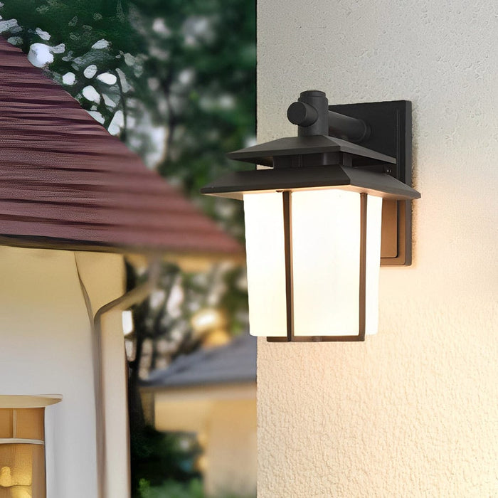 Vintage Glass Aluminum Waterproof European Style Outdoor Wall Sconces Lighting