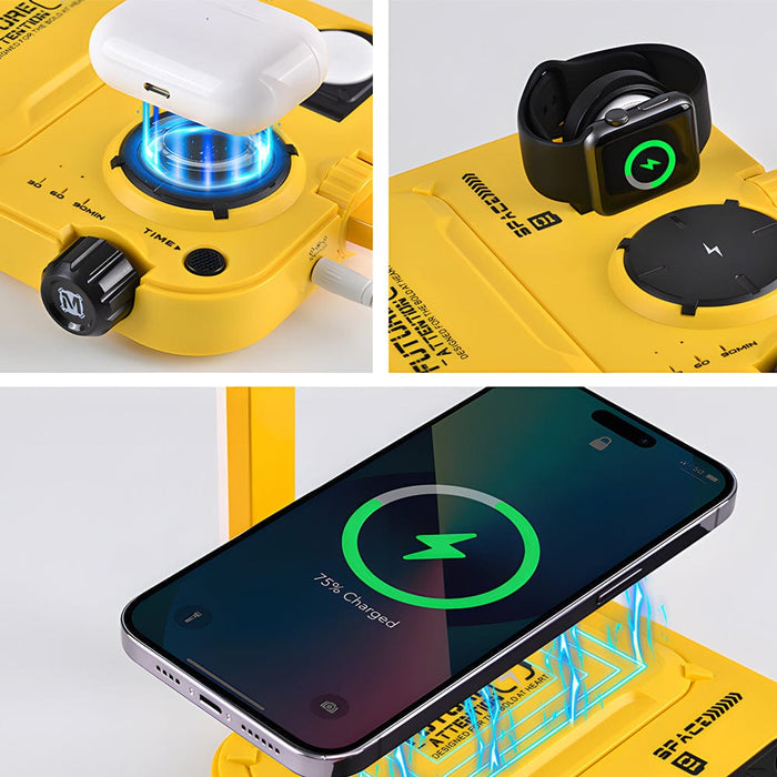 3 in 1 Wireless Charger RGB Table Lamp Multifunctional Timing Desk Lamp