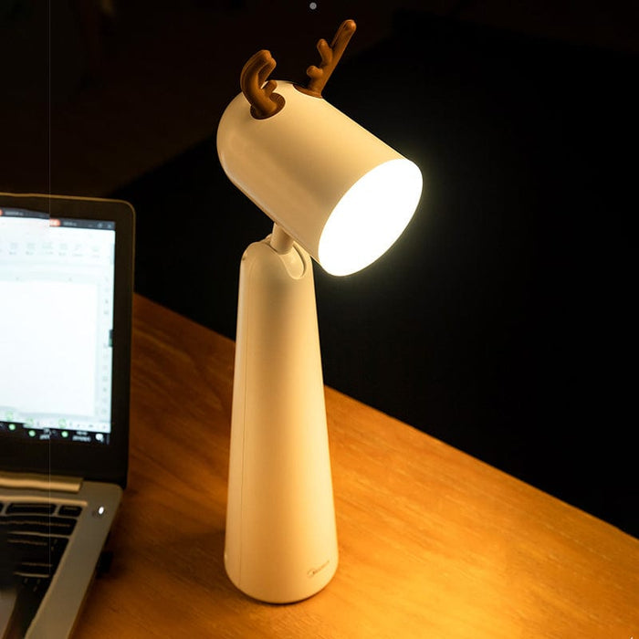 Cartoon Antlers Cute USB Rechargeable Adjustable White Modern Night Lights