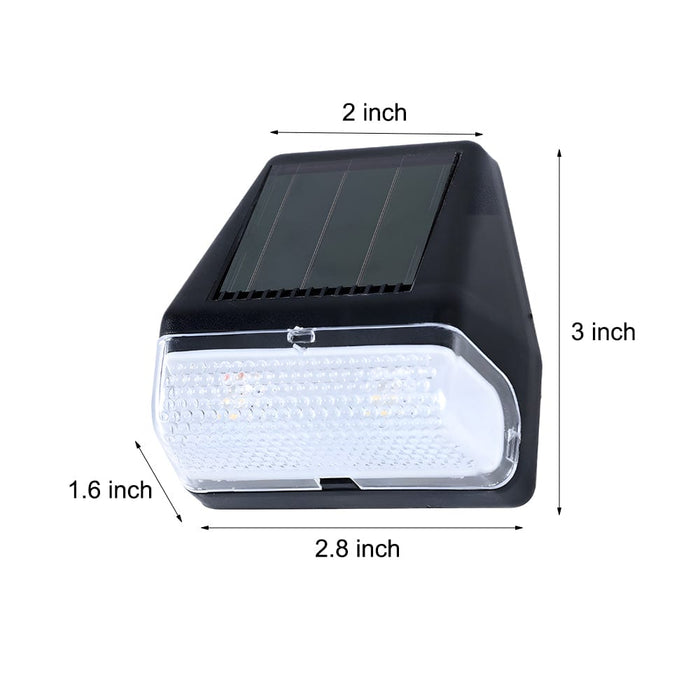 4 Pcs LED Waterproof Auto Charging Solar Fence Lights Step Lights