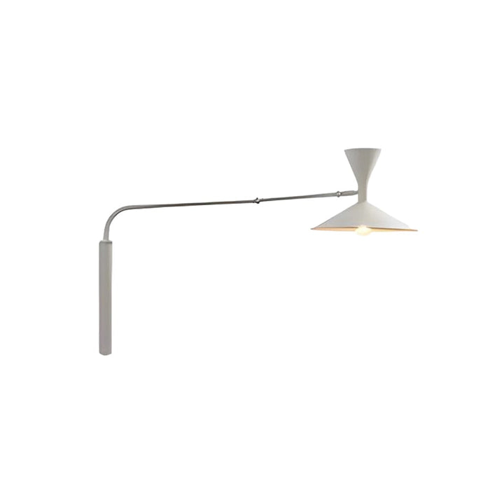 Marseille Swing Arm Wall Lamp Modern Wall Light in White/Black/Gray