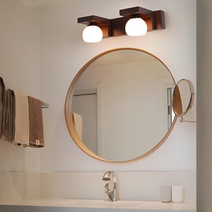 2/3 Lights Wood Adjustable Spotlights LED Vanity Light Mirror Bath Bar