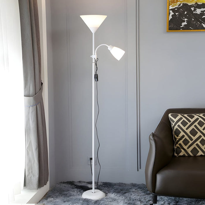 67'' Modern Torchiere Floor Lamp with Acrylic Shade 1/2-Light Reading Light