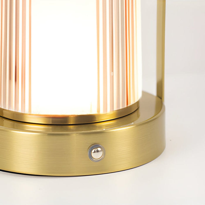 Portable Handle Lantern Table Lamp Built-in LED 3-way Dimmable Lighting