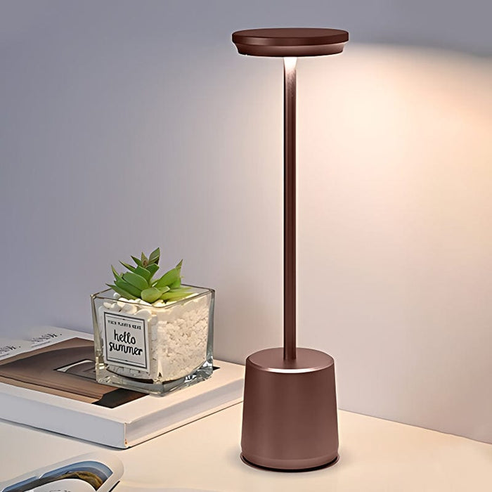 Aluminum  Integrated LED Cordless Rechargeable Portable Touch Table Lamp Built-in Battery Reading Light
