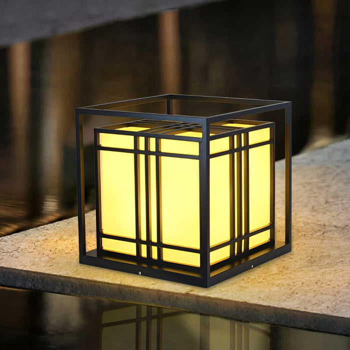 Retro Square Waterproof LED Modern Outdoor Post Cap Light