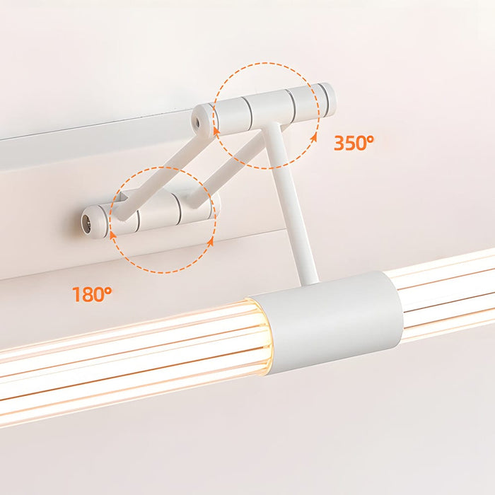 Foldable Metallic Acrylic Strip LED Vanity Light with Two Adjustable Joints