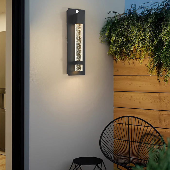 11.8 Inch Waterproof Light Control Bubbles Glass Outdoor Wall Light