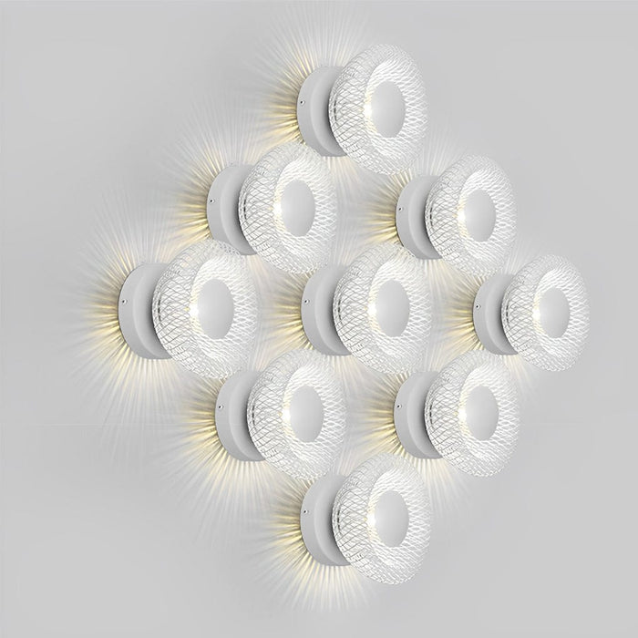 Artistic Creative Circular Nest Grid LED Modern Wall Sconce Lighting