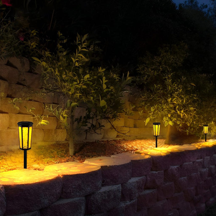 Hexagon Hollow Waterproof Intelligent RGB Solar Lights Outdoor Lawn Lamp