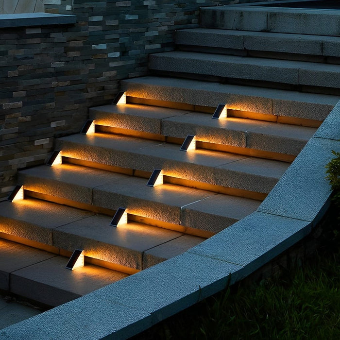 Triangular Intelligent Waterproof LED Solar Outdoor Step Lights