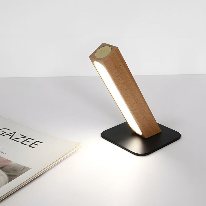 Minimalist Wood Stick Magnet Reading Desk Lamp Touch Control