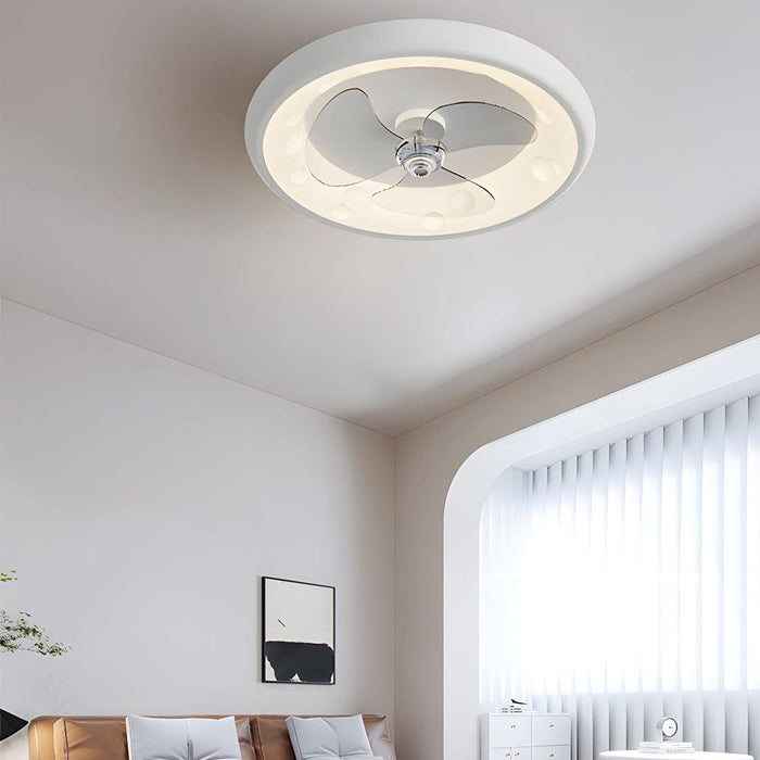 Remote Controlled Modern 4-Speed LED Ceiling Fan Lamp. 3 Blades