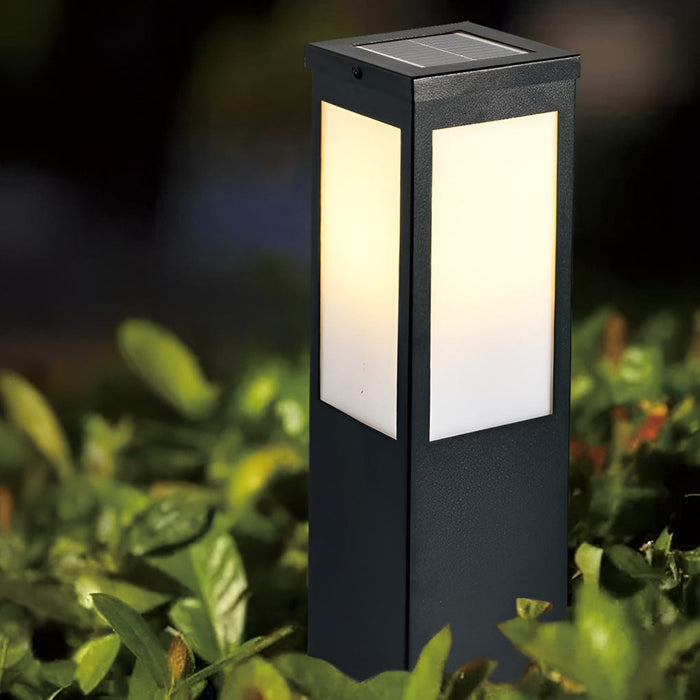 Square Waterproof LED Modern Solar Outdoor Path Lights Post Lights