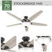 70 in. Bronze Ceiling Fan, Indoor Ceiling Fan with LED Light and Pull Chain Control, Hugger Ceiling Fans-2-ErisView