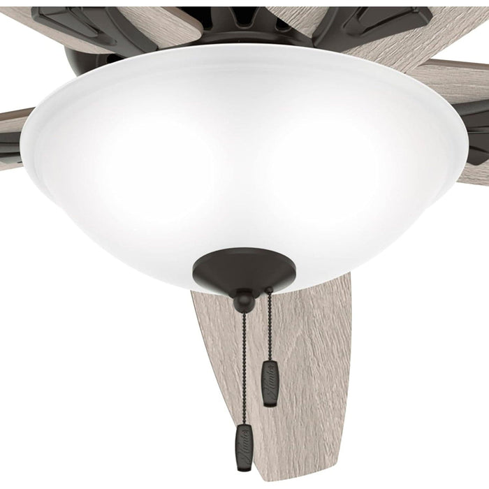 70 in. Bronze Ceiling Fan, Indoor Ceiling Fan with LED Light and Pull Chain Control, Hugger Ceiling Fans-8-ErisView