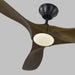 70 in. Ceiling Fan with LED Light and Remote Control, Matte Black Ceiling Fan-10-ErisView