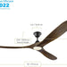 70 in. Ceiling Fan with LED Light and Remote Control, Matte Black Ceiling Fan-2-ErisView