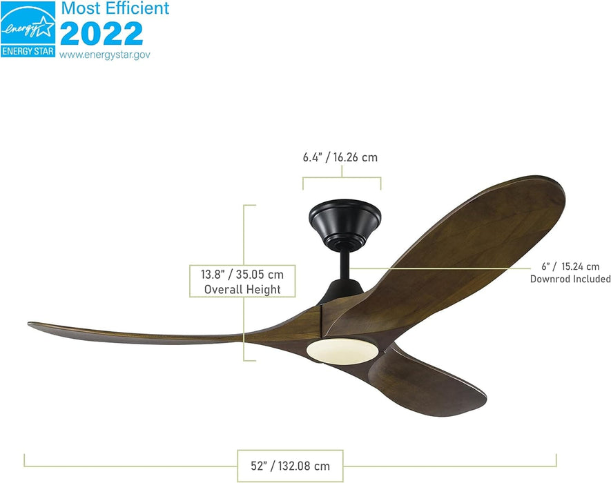 70 in. Ceiling Fan with LED Light and Remote Control, Matte Black Ceiling Fan-8-ErisView
