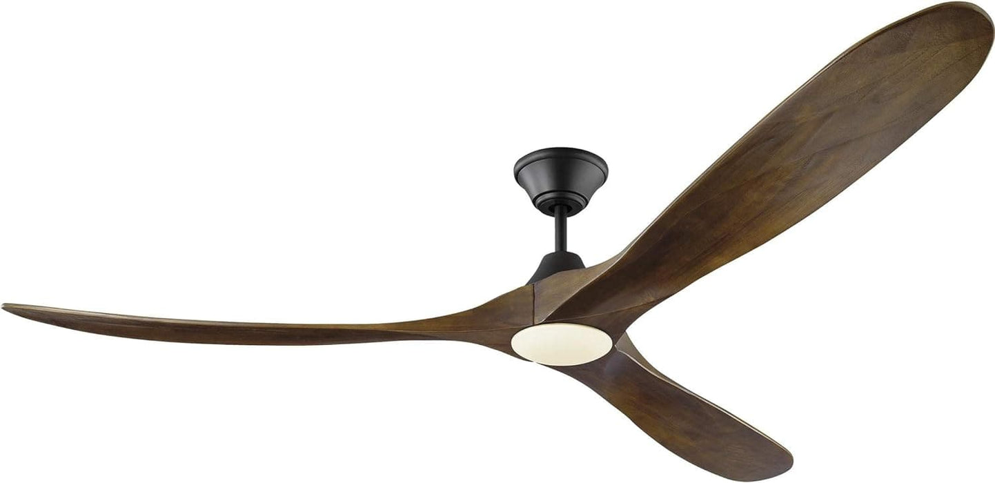 70 in. Ceiling Fan with LED Light and Remote Control, Matte Black Ceiling Fan-1-ErisView