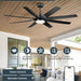 70 in. Industrial Remote Control Ceiling Fan and Light, Smart Black Ceiling Fan with Light, Large Ceiling Fans -2-ErisView