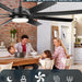 70 in. Industrial Remote Control Ceiling Fan and Light, Smart Black Ceiling Fan with Light, Large Ceiling Fans -7-ErisView