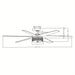 70 in. Large Black Modern Downrod Mount Ceiling Fan with Light Kit Remote Control Reversible Blades for Living Room-ErisView