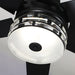 70 in. Large Black Modern Downrod Mount Ceiling Fan with Light Kit Remote Control Reversible Blades for Living Room-ErisView