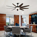 71 in. 9-Blade Large Ceiling Fan with LED Light for Living Room, Indoor Outdoor Reversible Ceiling Fan with Light Remote-ErisView