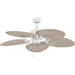 52 in. Indoor Outdoor Ceiling Fans with Remote, Matte White Leaf Blade Ceiling Fan-1-ErisView