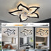 Low Profile Ceiling Fan and Light, Modern Dimmable Flower Ceiling Fan with Remote APP Control-30-ErisView