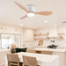 42 in. White Flush Mount Ceiling Fan Light with Remote, Low Profile Ceiling Fan for Bedroom Dining Room-17-ErisView