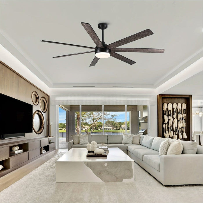 72 in Large Farmhouse Ceiling Fan with LED Light for Living Room Dining Room-ErisView