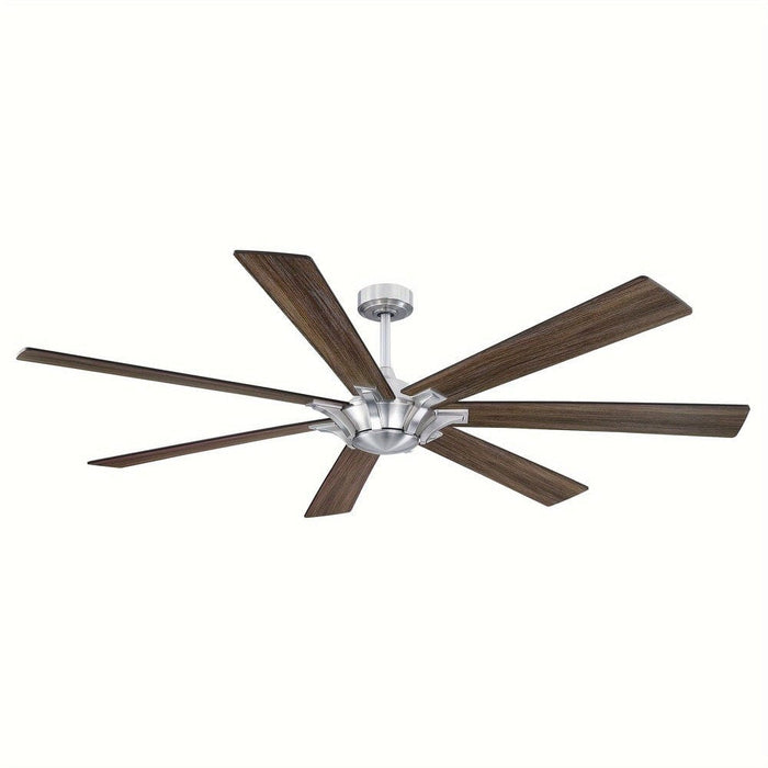 72 in. 7-Blade Large Ceiling Fan without Light, Brushed Nickel Reversible Ceiling Fan with Remote Control-ErisView