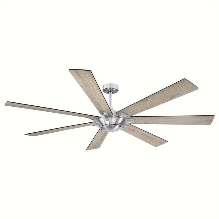 72 in. 7-Blade Large Ceiling Fan without Light, Brushed Nickel Reversible Ceiling Fan with Remote Control-ErisView