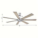 72 in. 7-Blade Large Ceiling Fan without Light, Brushed Nickel Reversible Ceiling Fan with Remote Control-ErisView