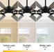 72 in. Black Wood Ceiling Fan with Lights and Remote Control, Wood Reversible Modern Ceiling Fan for Office Porch Bedroom Dining Living Room Ceiling Fan-3-ErisView