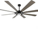 72 in. Black Wood Ceiling Fan with Lights and Remote Control, Wood Reversible Modern Ceiling Fan for Office Porch Bedroom Dining Living Room Ceiling Fan-1-ErisView