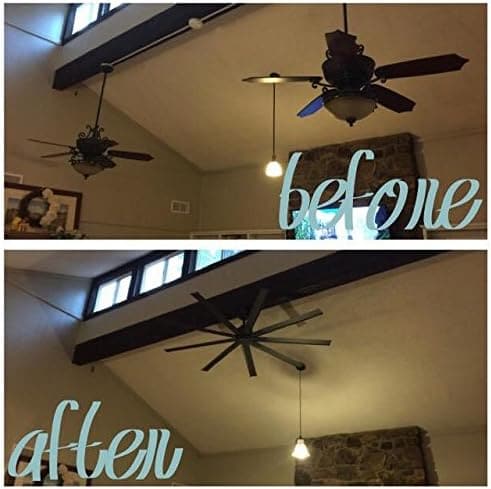 72 in. Ceiling Fan, Unique Ceiling Fans, Oil Rubbed Bronze Ceiling Fan, Cathedral Ceiling Fan, Mid Century Modern Ceiling Fan-4-ErisView